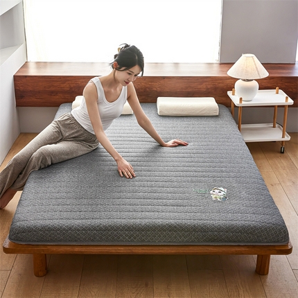 优承佳生活馆（床垫） 2025新款可爱猫单边硬质棉床垫 针织单边款-灰-菱形格