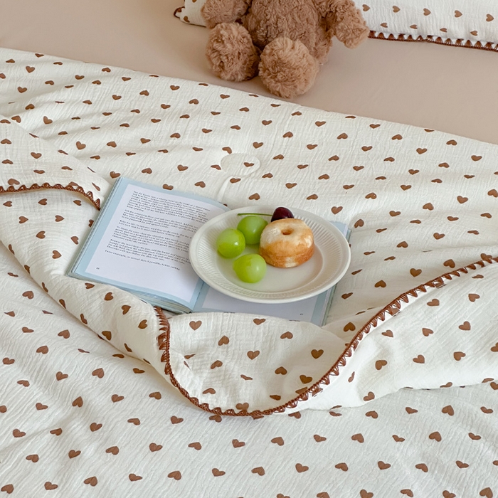 91家纺网 家纺一手货源 找家纺 三朵家纺 2025春夏新款全棉纯棉双层绉绉纱三角针夏被夏凉被空调被 心愿