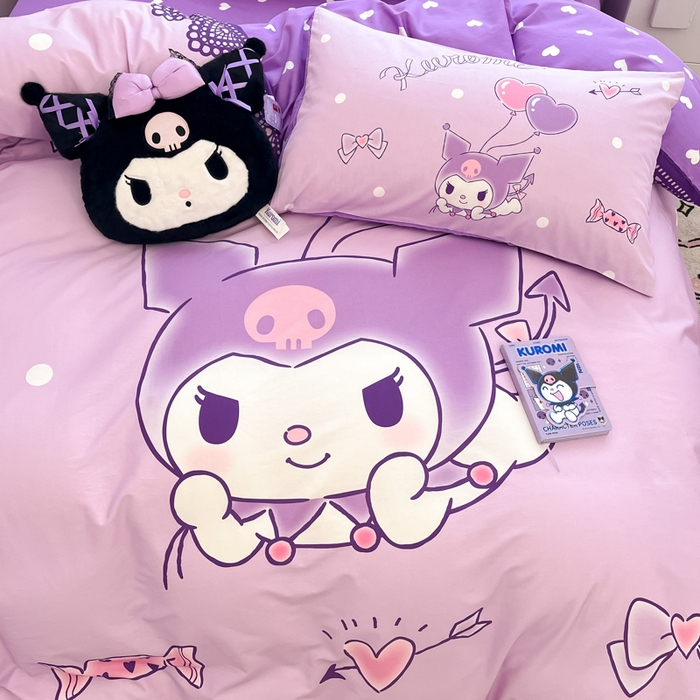 91家纺网 家纺一手货源 找家纺 暮思家居 2025新款正版授权三丽鸥大阪全棉数码印花纯棉四件套系列-第三批(专版花型) 大版-梦想库洛米