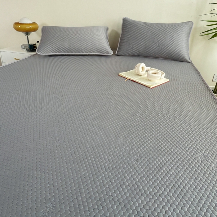 91家纺网 家纺一手货源 找家纺 许林2025新款凉豆豆床裙 北欧灰