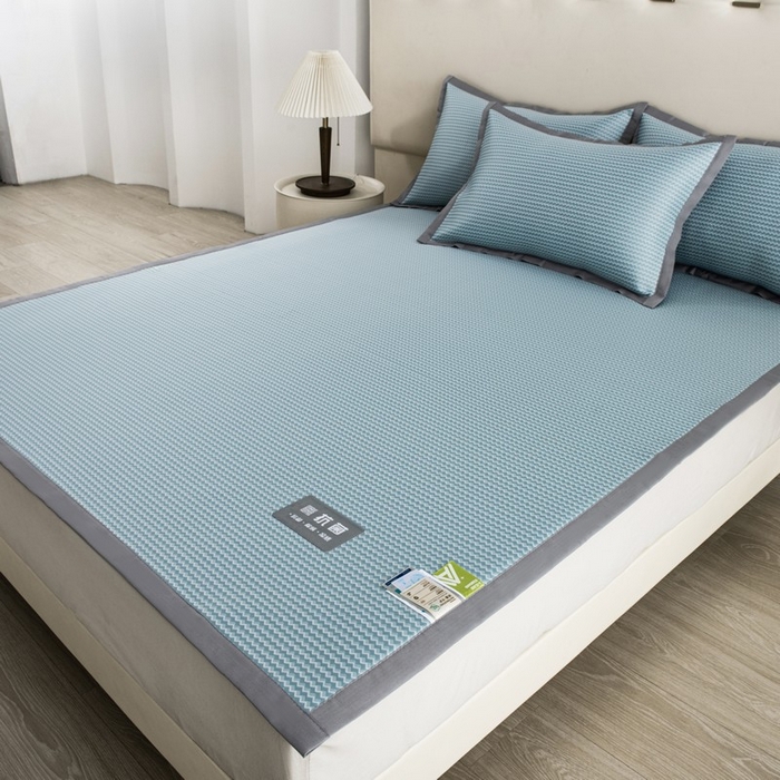 91家纺网 家纺一手货源 找家纺 （总）尚品凤凰 2025新款凉感冰丝席三件套凉席