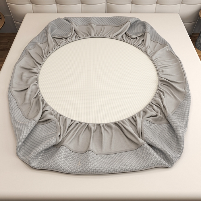 91家纺网 家纺一手货源 找家纺 （总）欧邦 2025春夏新款水某星同款斜纹提花冰丝席三件套