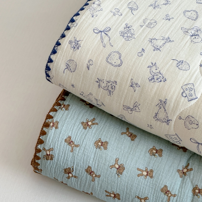 91家纺网 家纺一手货源 找家纺 （总）三朵家纺 2025春夏新款全棉纯棉双层绉绉纱三角针夏被夏凉被空调被