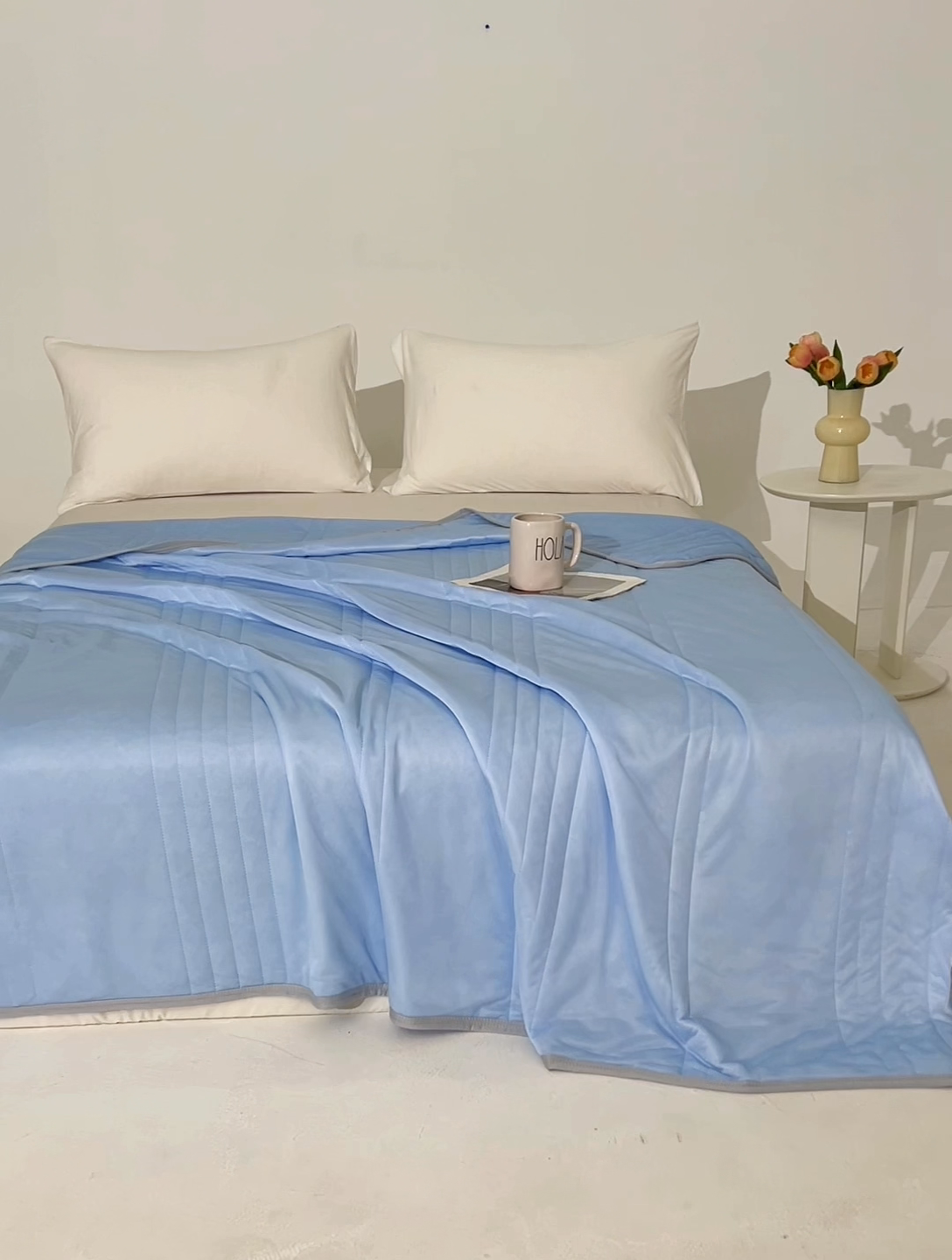 91家纺网 家纺一手货源 找家纺 （总）席万佳2025新款简约冰激凌凉感丝夏被夏凉被空调被