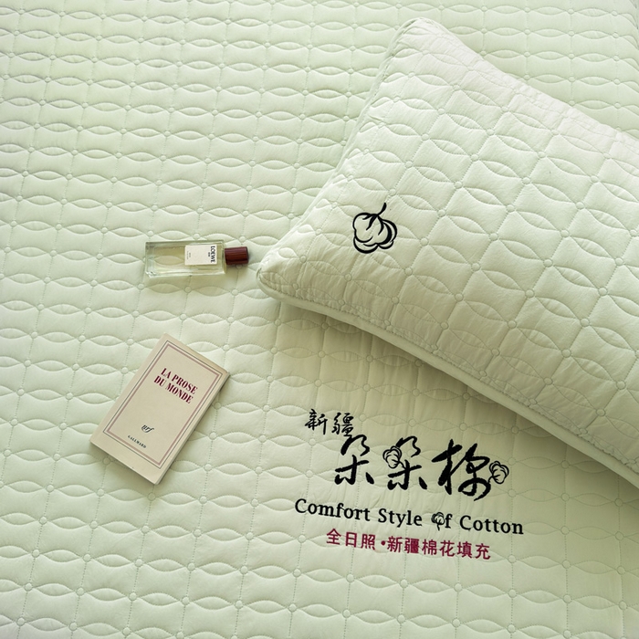 91家纺网 家纺一手货源 找家纺 （总）云雀 2025新款A类加棉刺绣棉花床笠+盖毯