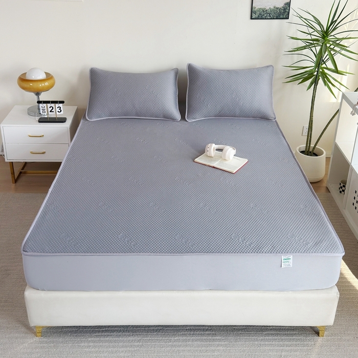 91家纺网 家纺一手货源 找家纺 许林2025新款凉豆豆床席 简约灰