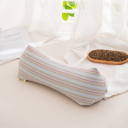 91家纺网 家纺一手货源 找家纺 （总）仁宇枕业 2025新款新品 全棉提花水洗棉条纹三角菱形荞麦护颈椎枕头枕芯