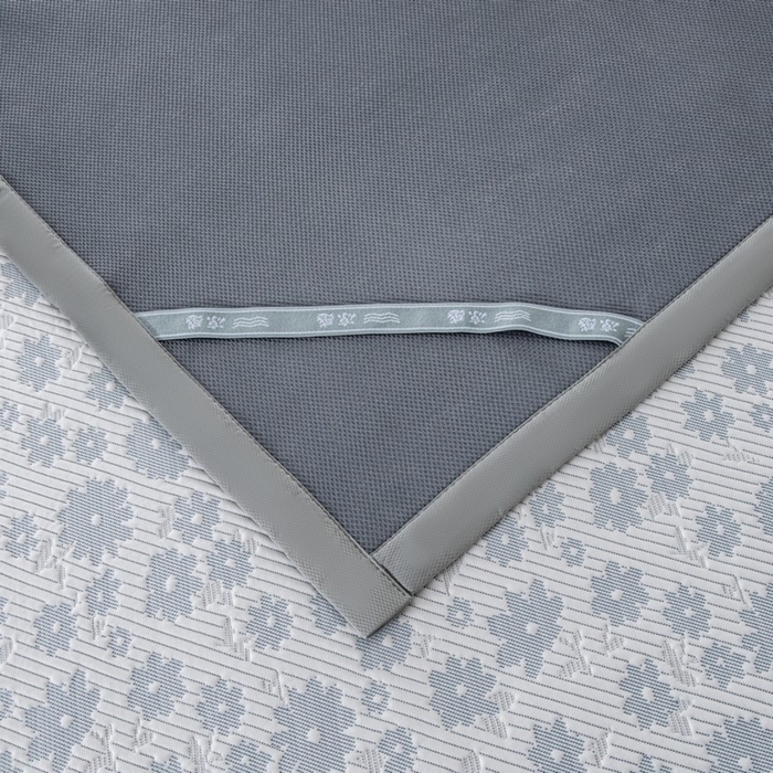 91家纺网 家纺一手货源 找家纺 尚品凤凰 2025新款凉感豆豆席提花三件套 百花争艳  蓝