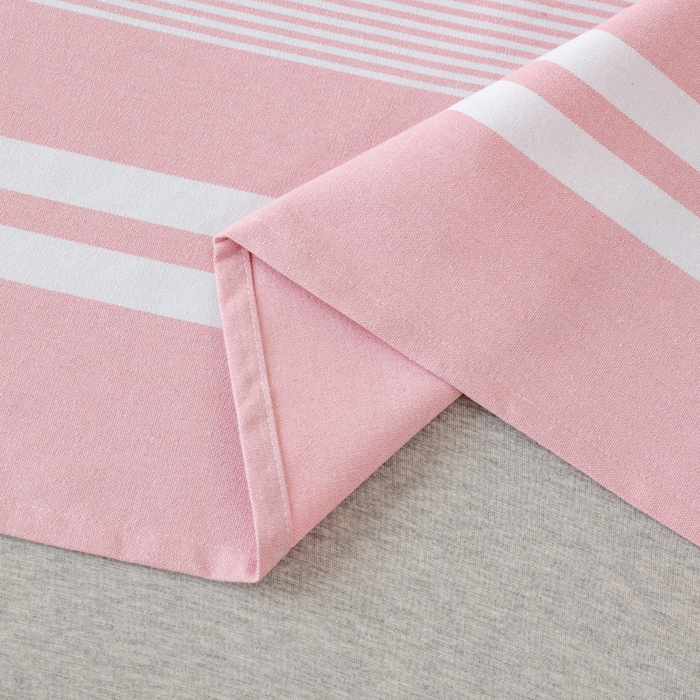 91家纺网 家纺一手货源 找家纺 居美良品 2025新款A类传统非遗手工粗布凉席三件套100%全棉色织床单 云锦-浅粉