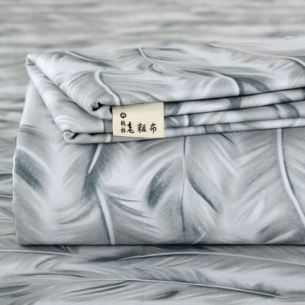 91家纺网 家纺一手货源 找家纺 爱彼被业2025夏季热门华夫格全棉老粗床单凉席-系列四 羽毛-灰