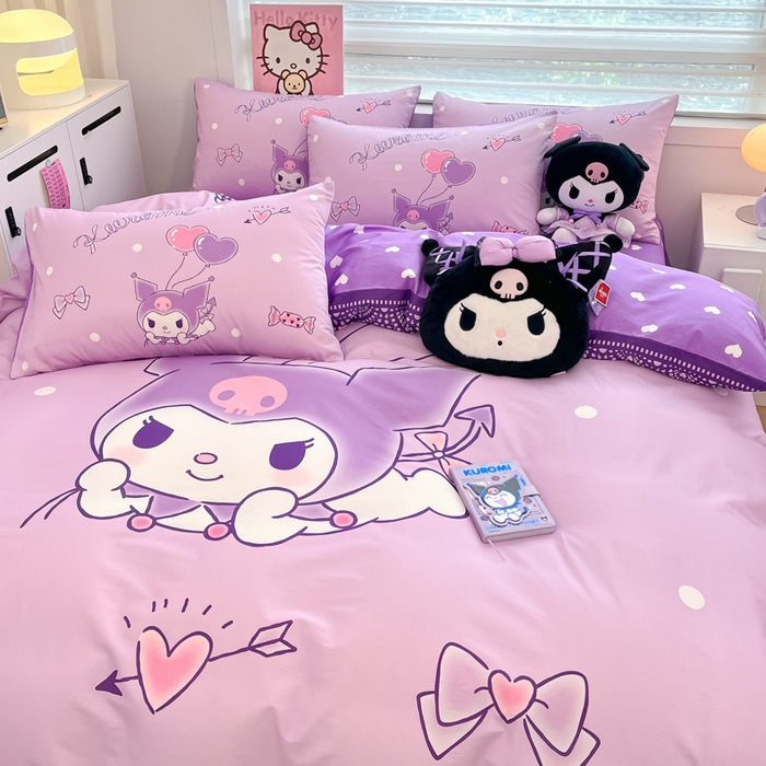 91家纺网 家纺一手货源 找家纺 暮思家居 2025新款正版授权三丽鸥大阪全棉数码印花纯棉四件套系列-第三批(专版花型) 大版-梦想库洛米