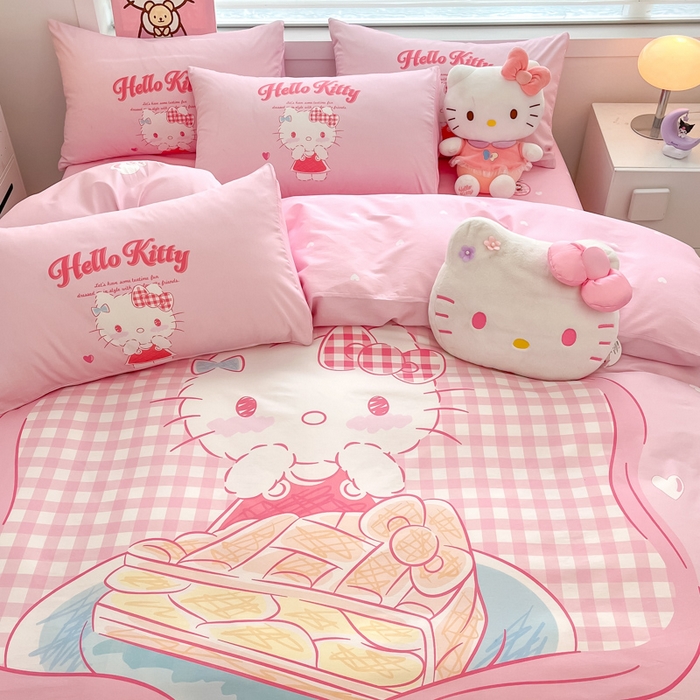 91家纺网 家纺一手货源 找家纺 暮思家居 2025新款正版授权三丽鸥大阪全棉数码印花纯棉四件套系列-第三批(专版花型) 大版-相框KT