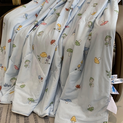 奈萝家纺 2025新款A类凉感丝小凉皮夏被可机洗夏被新品空调被 小蘑菇