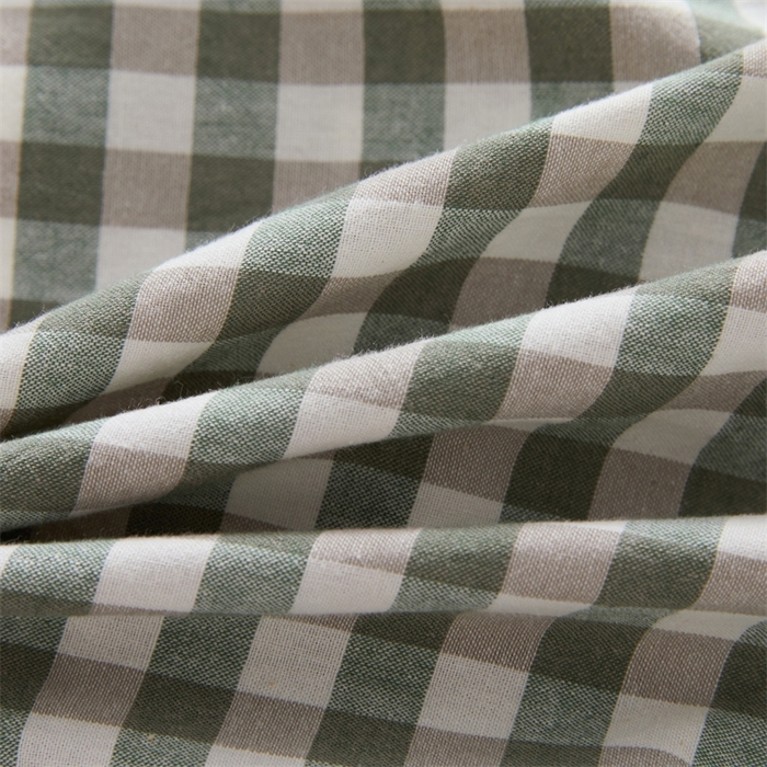 91家纺网 家纺一手货源 找家纺 大熊2025新款全棉水洗棉色织荞麦枕 宫廷荞麦枕-绿40*60*9cm