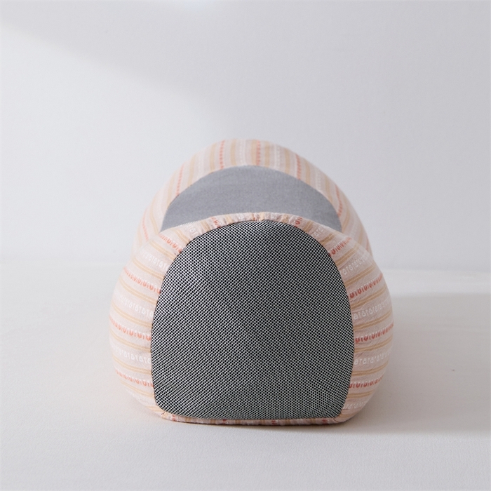 91家纺网 家纺一手货源 找家纺 大熊枕芯2025新款3d条纹荞麦枕 元宝荞麦枕-粉45*15cm