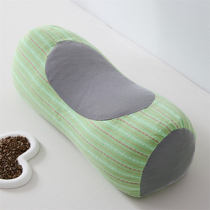 大熊枕芯2025新款3d条纹荞麦枕 元宝荞麦枕-绿45*15cm