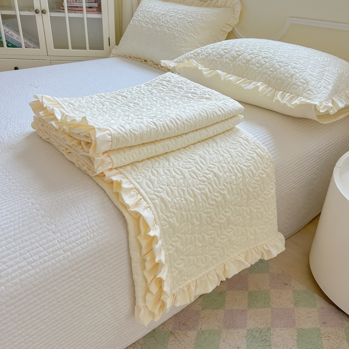 91家纺网 家纺一手货源 找家纺 乐卧家居 2026新款春夏轻氧自然系韩式透气薄款夏被空调被子-曼尼 曼尼-黄色