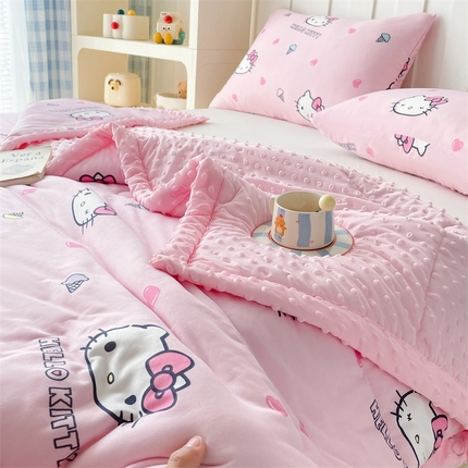 91家纺网 家纺一手货源 找家纺 （总）美澳2025新款三丽鸥针织凉感豆豆夏被夏凉空调被