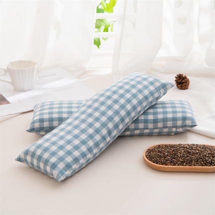 91家纺网 家纺一手货源 找家纺 （总）仁宇枕业 2025新款新品 全棉色织水洗棉全荞麦壳颈椎头枕颈枕腰枕头枕芯