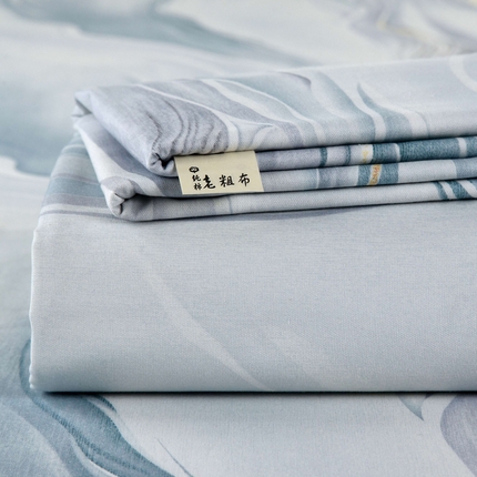 91家纺网 家纺一手货源 找家纺 爱彼被业2025夏季热门华夫格全棉老粗床单凉席-系列四 水墨江南