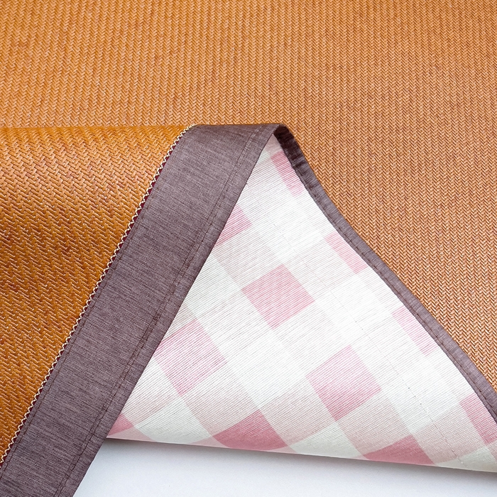 91家纺网 家纺一手货源 找家纺 梵赫 2025新款夏季成人凉感藤席凉席 简约-粉格