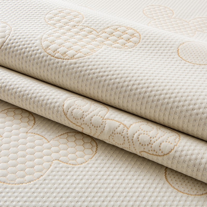 91家纺网 家纺一手货源 找家纺 尚品凤凰 2025新款凉感豆豆席提花三件套 米奇-米黄