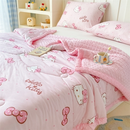 91家纺网 家纺一手货源 找家纺 （总）美澳2025新款三丽鸥针织凉感豆豆夏被夏凉空调被