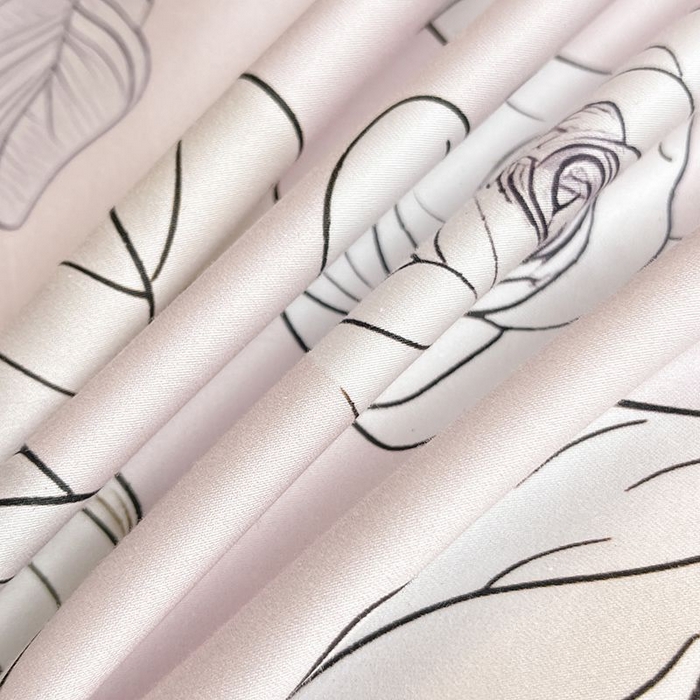 91家纺网 家纺一手货源 找家纺 2025新款夏季热款A类母婴级数码印花全棉四件套高端纯棉被套长绒棉床单床笠床上用品 沐熙-粉