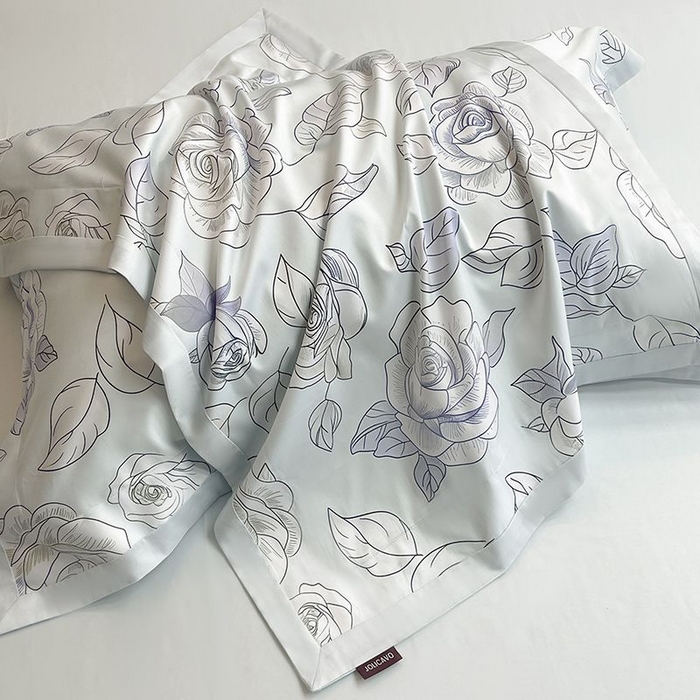 91家纺网 家纺一手货源 找家纺 2025新款夏季热款A类母婴级数码印花全棉四件套高端纯棉被套长绒棉床单床笠床上用品 沐熙-绿