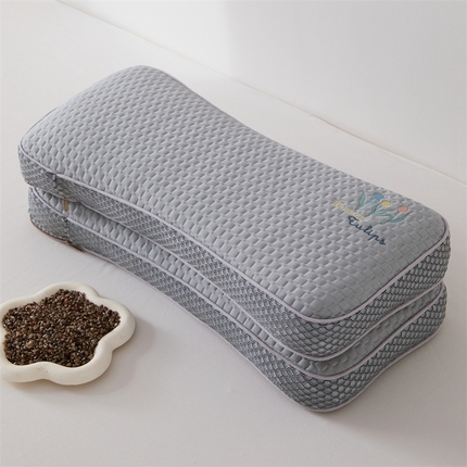 （总）织布人2025新款荞麦枕夏季凉感冰豆豆中分子颈椎枕茶叶茉莉花枕头午睡枕