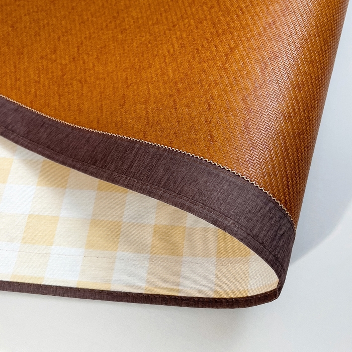 91家纺网 家纺一手货源 找家纺 梵赫 2025新款夏季成人凉感藤席凉席 简约-黄格