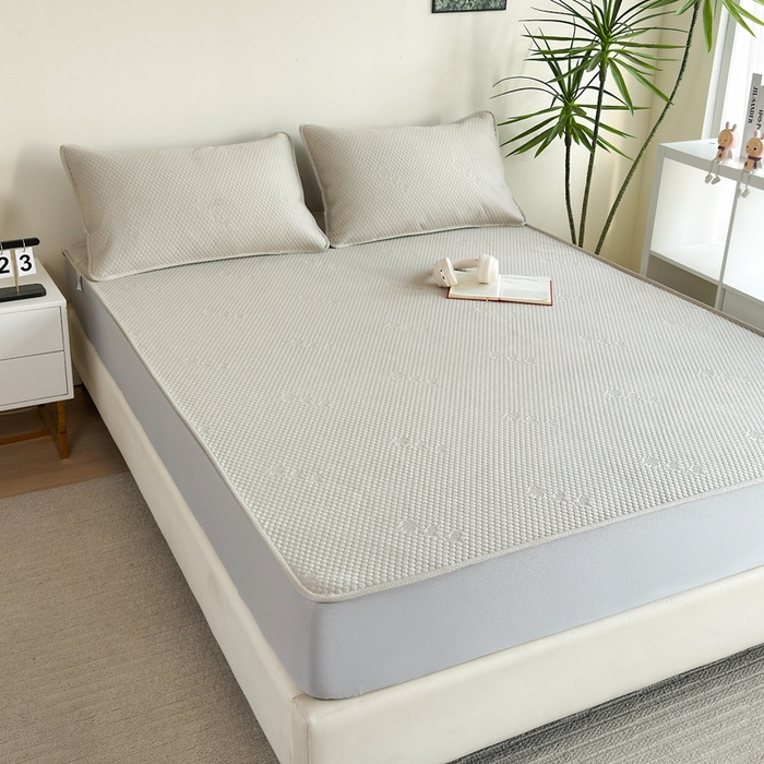 91家纺网 家纺一手货源 找家纺 许林2025新款凉豆豆床席 简约金