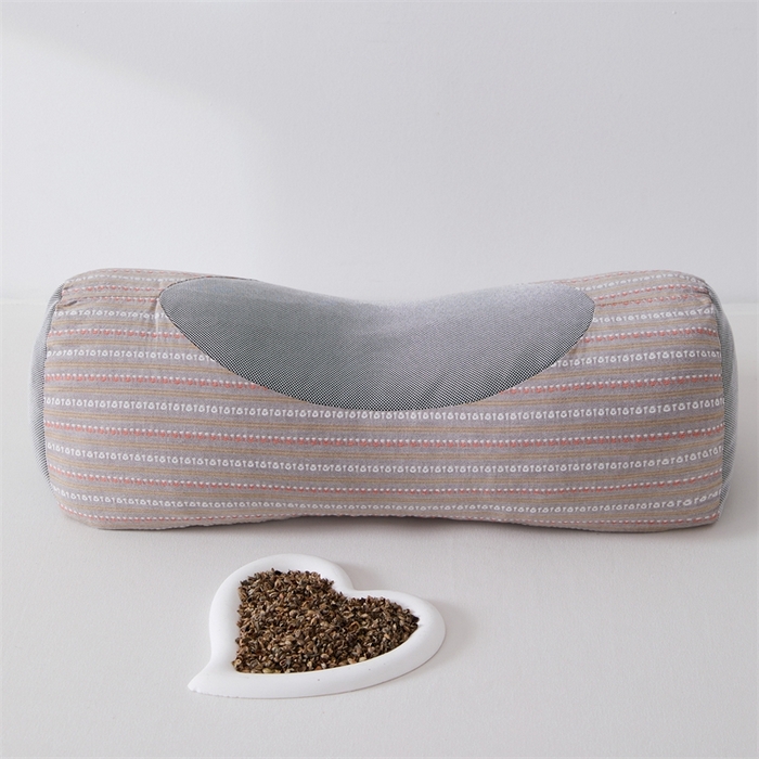 91家纺网 家纺一手货源 找家纺 大熊枕芯2025新款3d条纹荞麦枕 元宝荞麦枕-咖45*15cm