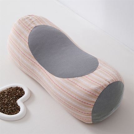大熊枕芯2025新款3d条纹荞麦枕 元宝荞麦枕-粉45*15cm
