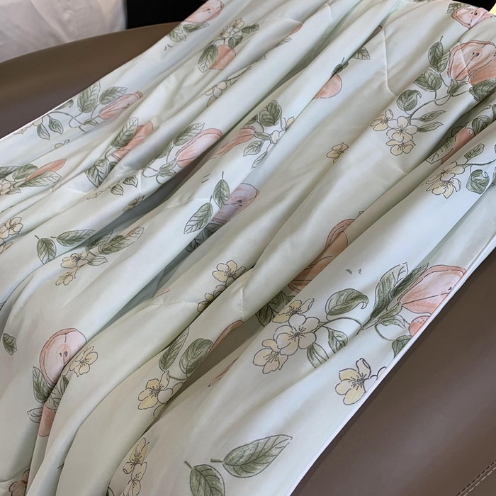 91家纺网 家纺一手货源 找家纺 奈萝家纺 2025新款A类凉感丝小凉皮夏被可机洗夏被新品空调被 香梨