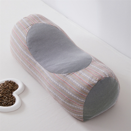 大熊枕芯2025新款3d条纹荞麦枕 元宝荞麦枕-咖45*15cm