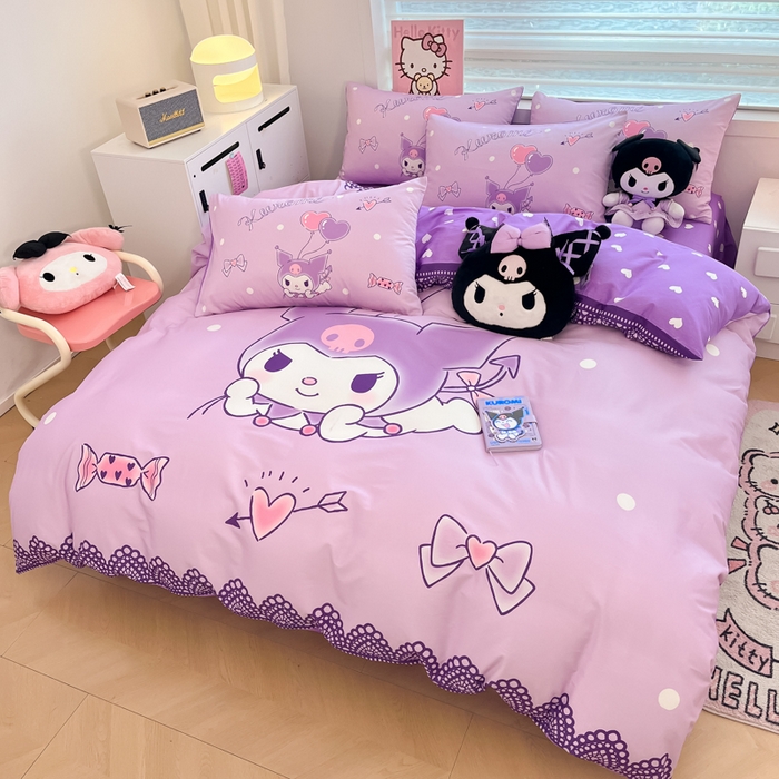 91家纺网 家纺一手货源 找家纺 暮思家居 2025新款正版授权三丽鸥大阪全棉数码印花纯棉四件套系列-第三批(专版花型) 大版-梦想库洛米