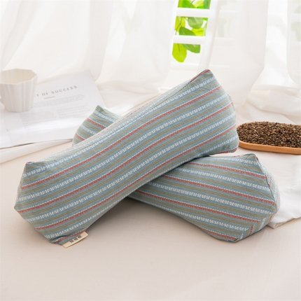 91家纺网 家纺一手货源 找家纺 （总）仁宇枕业 2025新款新品 全棉提花水洗棉条纹三角菱形荞麦护颈椎枕头枕芯