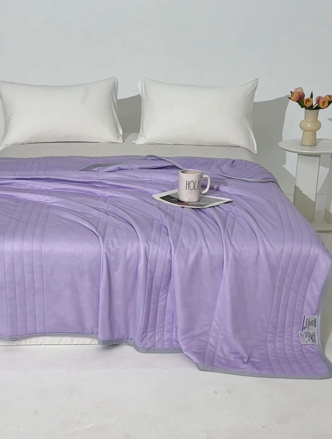 91家纺网 家纺一手货源 找家纺 （总）席万佳2025新款简约冰激凌凉感丝夏被夏凉被空调被