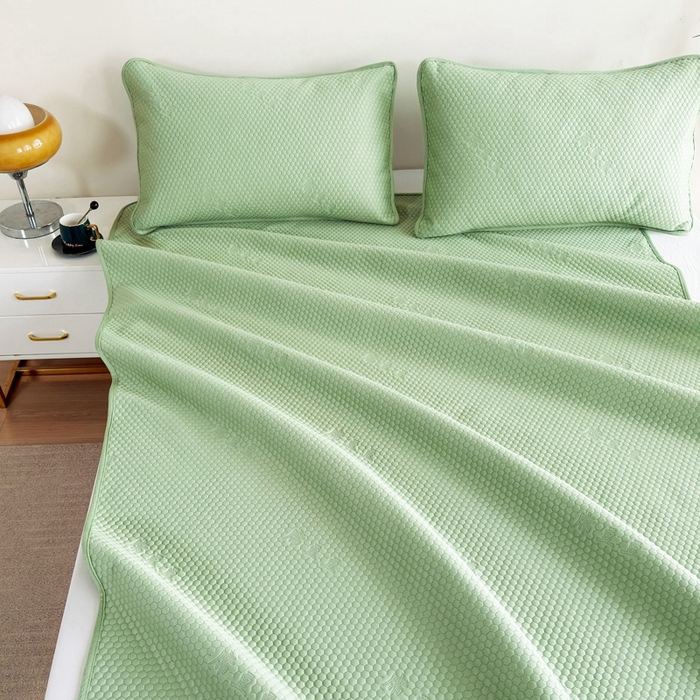 91家纺网 家纺一手货源 找家纺 许林2025新款凉豆豆床席 轻奢-绿