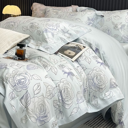 91家纺网 家纺一手货源 找家纺 （总）2025新款夏季热款A类母婴级数码印花全棉四件套高端纯棉被套长绒棉床单床笠床上用品