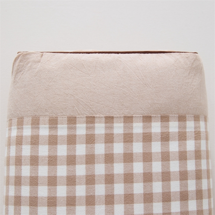 91家纺网 家纺一手货源 找家纺 大熊2025新款全棉水洗棉色织荞麦枕 宫廷荞麦枕-咖20*50*9cm