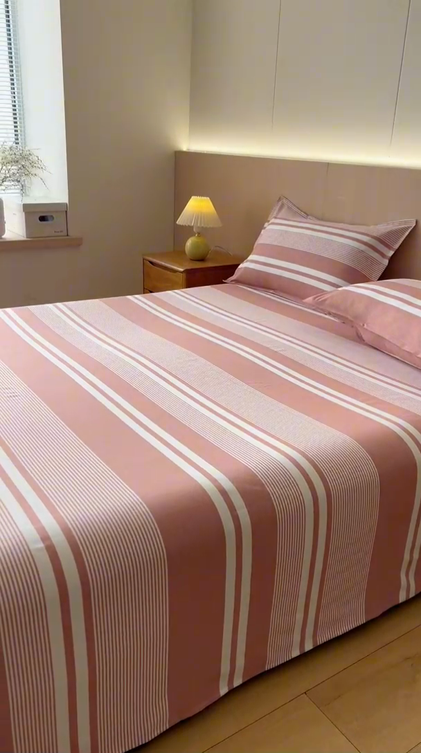 91家纺网 家纺一手货源 找家纺 居美良品 2025新款A类传统非遗手工粗布凉席三件套100%全棉色织床单 云锦-抹红