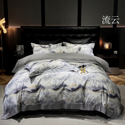 91家纺网 家纺一手货源 找家纺 （总）棠颂家纺 2025新款全棉纯棉数码印花工艺款四件套（礼盒装）