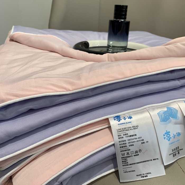 91家纺网 家纺一手货源 找家纺 奈萝家纺 2025新款A类凉感丝小凉皮夏被可机洗夏被新品空调被 芋泥波波