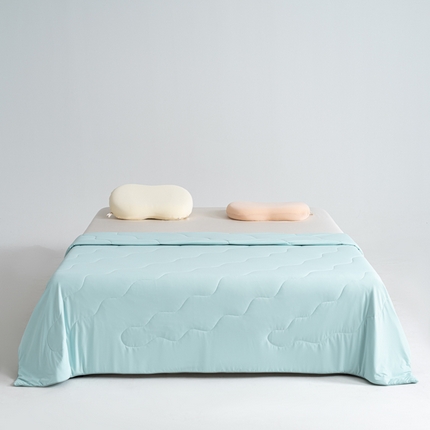 91家纺网 家纺一手货源 找家纺 CINNY馨宜 2025新款瓜瓜锦氨凉感夏被 云水蓝