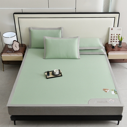 小牛席业 2025新款3D按摩-鲜花冷感豆豆席系列 绿色