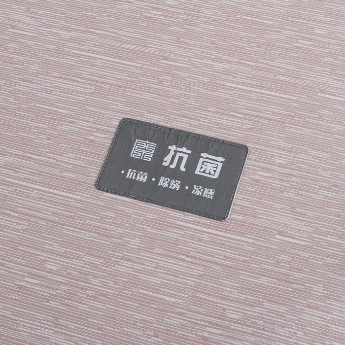 91家纺网 家纺一手货源 找家纺 尚品凤凰 2025新款凉感冰丝席三件套 抗菌平纹  粉