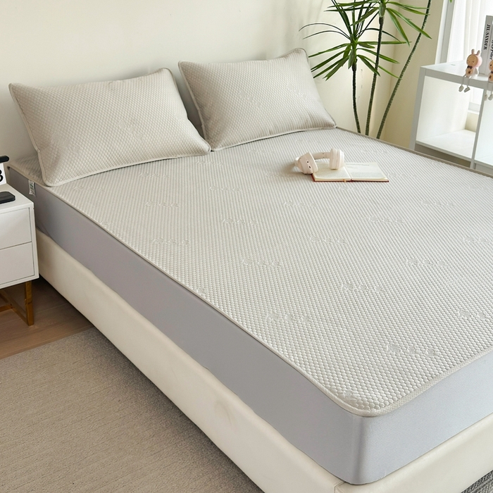 91家纺网 家纺一手货源 找家纺 许林2025新款凉豆豆床席 简约金