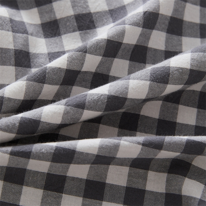 91家纺网 家纺一手货源 找家纺 大熊2025新款全棉水洗棉色织荞麦枕 宫廷荞麦枕-灰20*50*9cm